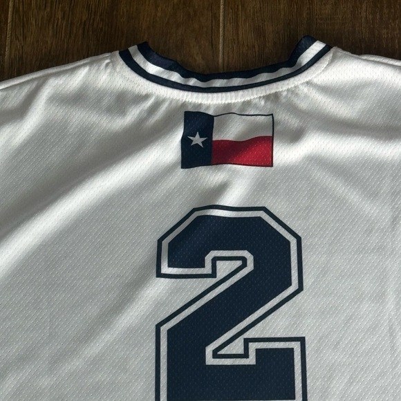 Champro Tigers Baseball Jersey White Blue #2 Men’s Adult Large Mesh MLB Style - Picture 7 of 7